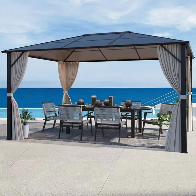 EROMMY 10x12 Patio Hardtop / Polycarbonate Gazebo