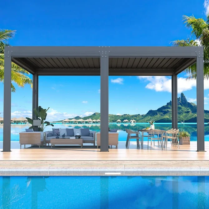 EROMMY 12x16 Louvered Pergola