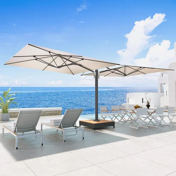 Grand Patio 10x10 Large Double-Sided Patio Umbrella